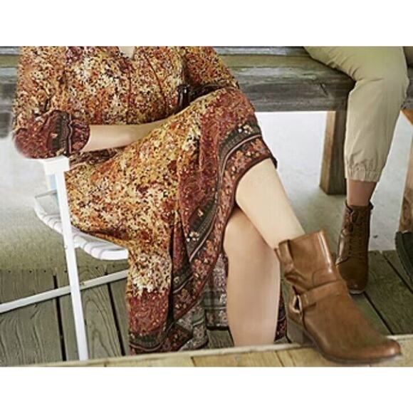 Frye And Co Womens Elodie Flat Heel Motorcycle Boots Brush Brown Size 9.5 - Picture 6 of 10